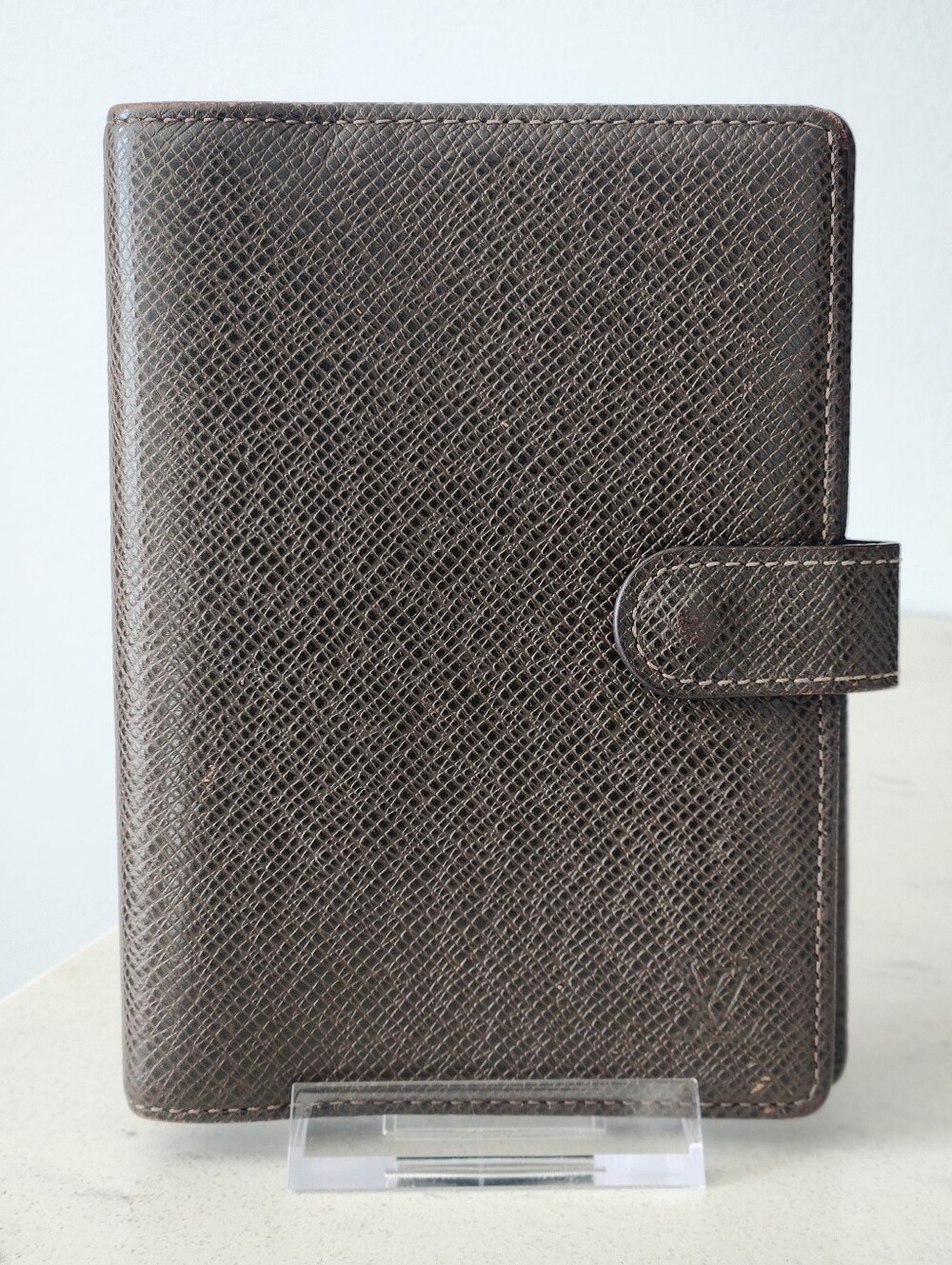 Louis Vuitton Taiga Small Agenda PM Cover Brown Leather